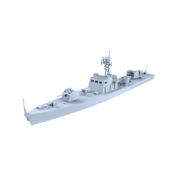 MRY-SFW SSC200 China Navy Shanghai-class Type 0111S Anti-Submarine Patrol Gunboat Water Line Resin Warship Military Ship Model Hobby Collection Unassembled Unpainted