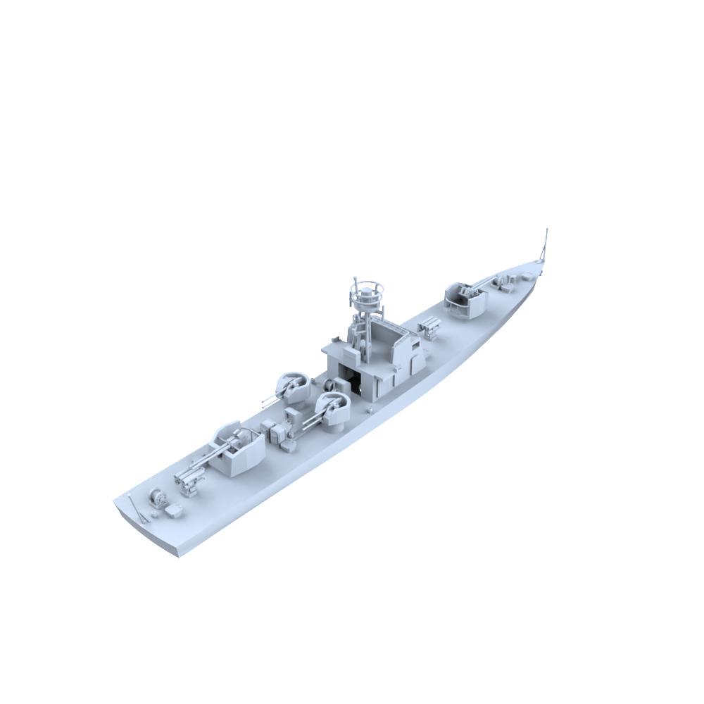 MRY-SFW SSC200 China Navy Shanghai-class Type 0111S Anti-Submarine Patrol Gunboat Water Line Resin Warship Military Ship Model Hobby Collection Unassembled Unpainted