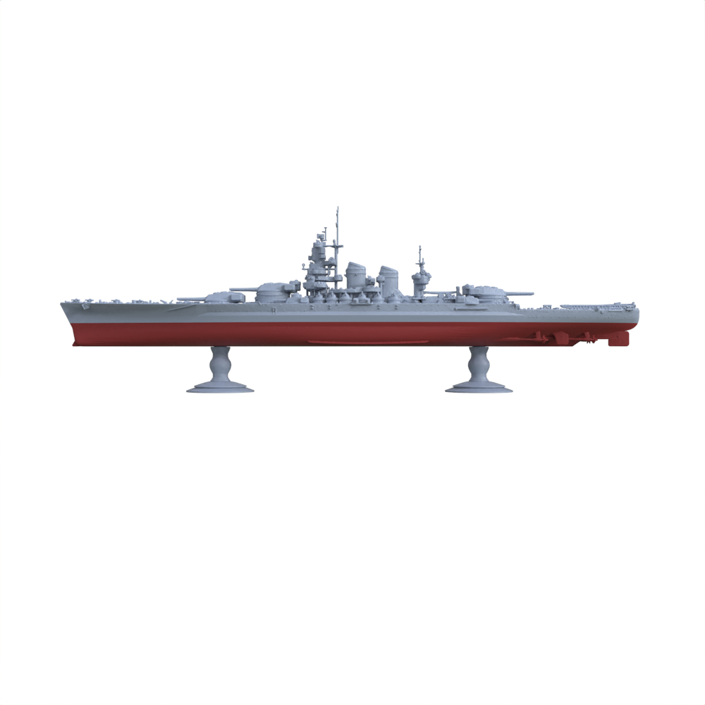 MRY-SFW SSC132S RN Littorio Class Italia Battleship Full Hull Resin Warship Military Ship Model Hobby Collection Unassembled Unpainted — detail view 3