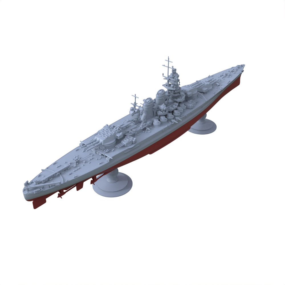 MRY-SFW SSC132S RN Littorio Class Italia Battleship Full Hull Resin Warship Military Ship Model Hobby Collection Unassembled Unpainted Secondary image
