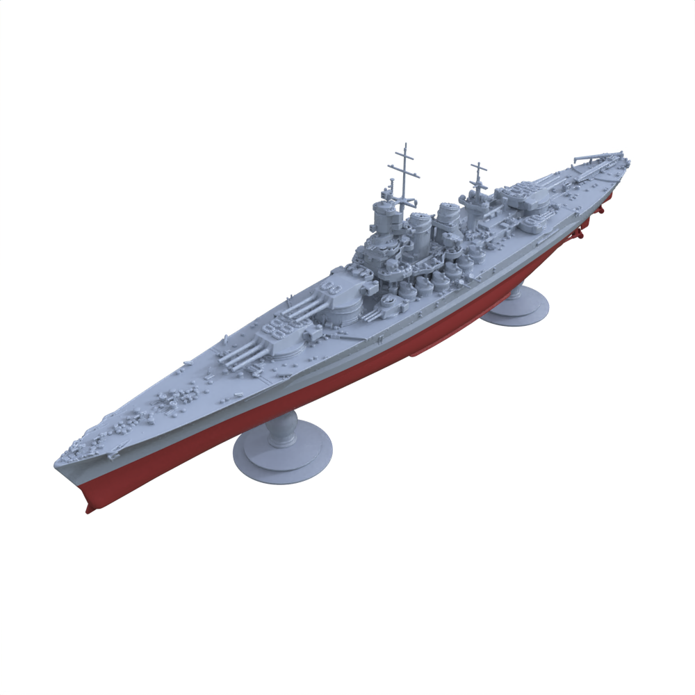 MRY-SFW SSC132S RN Littorio Class Italia Battleship Full Hull Resin Warship Military Ship Model Hobby Collection Unassembled Unpainted — scale model kit