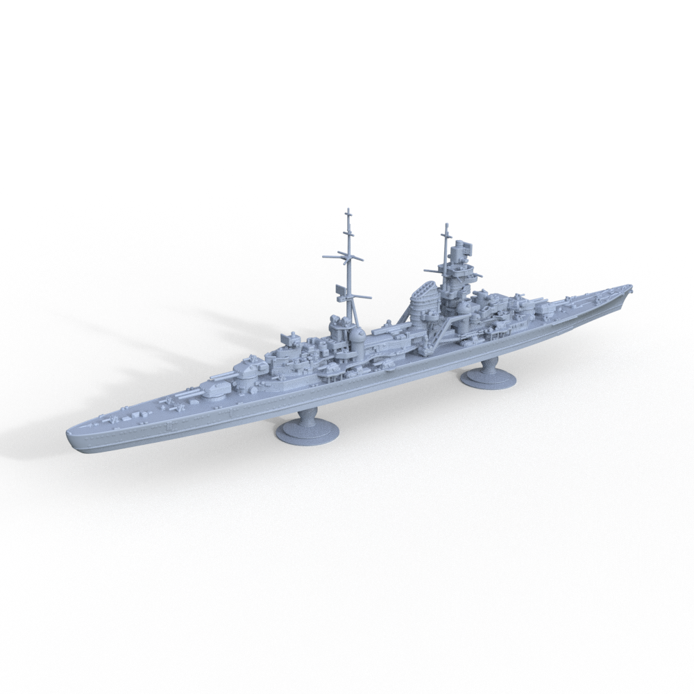 SSMODEL 718 Military Model Kit German Navy Admiral Hipper 1945 — detail view 2