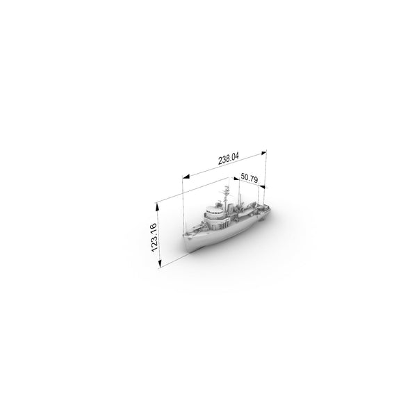 SSC160S  Military Model  USS Aggressive CLass Minesweeper Full Hull