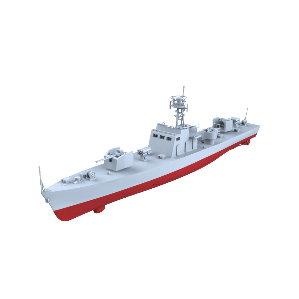MRY-SFW SSC200S China Navy Shanghai-class Type 0111S Anti-Submarine Patrol Gunboat Full Hull Resin Warship Military Ship Model Hobby Collection Unassembled Unpainted