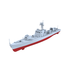 MRY-SFW SSC200S China Navy Shanghai-class Type 0111S Anti-Submarine Patrol Gunboat Full Hull Resin Warship Military Ship Model Hobby Collection Unassembled Unpainted