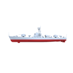 MRY-SFW SSC200S China Navy Shanghai-class Type 0111S Anti-Submarine Patrol Gunboat Full Hull Resin Warship Military Ship Model Hobby Collection Unassembled Unpainted