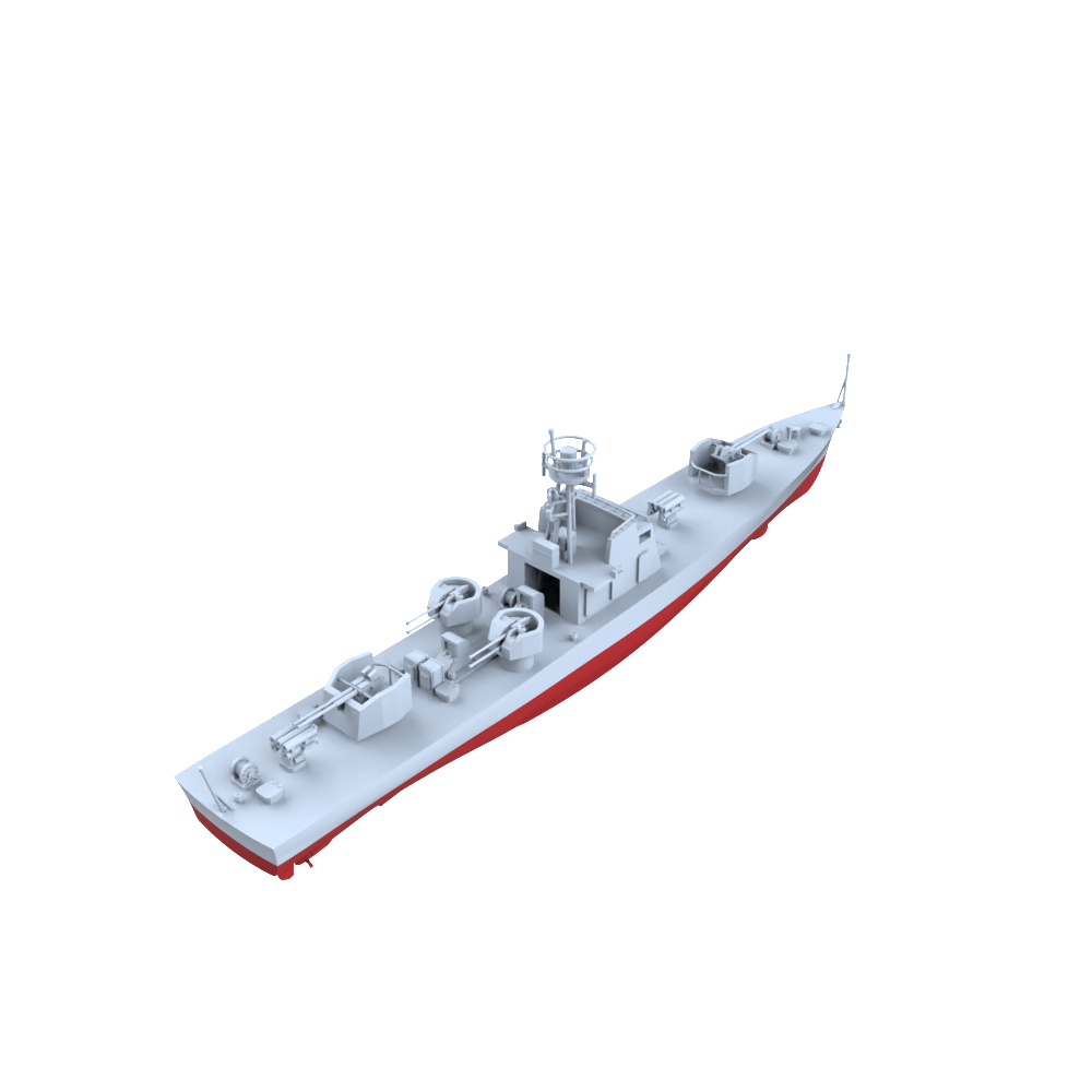 MRY-SFW SSC200S China Navy Shanghai-class Type 0111S Anti-Submarine Patrol Gunboat Full Hull Resin Warship Military Ship Model Hobby Collection Unassembled Unpainted