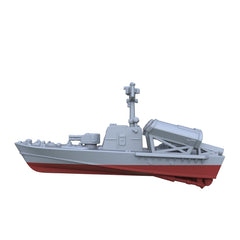 MRY-SFW SSC201S China Navy Ho Gu-class Type 024 Missile Boat Full Hull Resin Warship Military Ship Model Hobby Collection Unassembled Unpainted