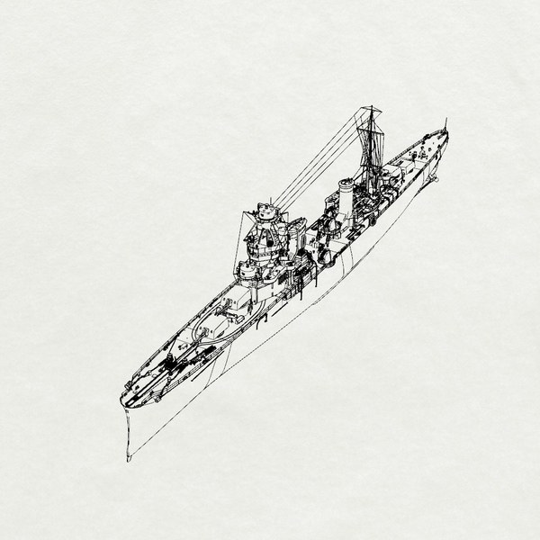 MRY-SFW SSC205S Italy Navy Giussano Class Alberto di Giussano Light Cruiser Full Hull Resin Warship Military Ship Model Hobby Collection Unassembled Unpainted
