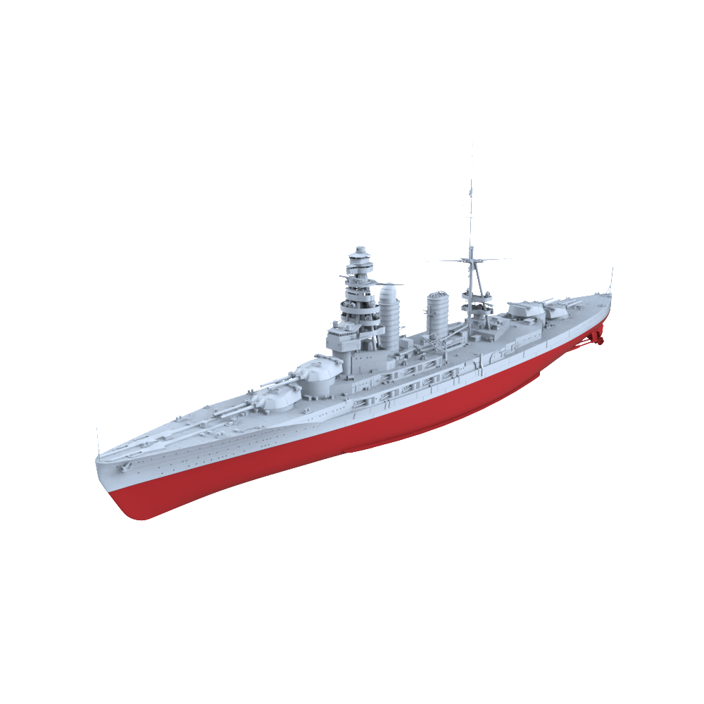 MRY-SFW SSC209S Japan Navy Nagato-class 2nd ship Mutsu Full Hull Resin Warship Military Ship Model Hobby Collection Unassembled Unpainted