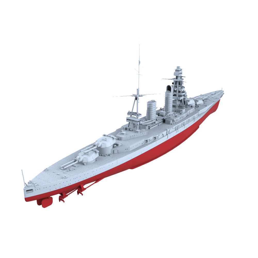 MRY-SFW SSC209S Japan Navy Nagato-class 2nd ship Mutsu Full Hull Resin Warship Military Ship Model Hobby Collection Unassembled Unpainted
