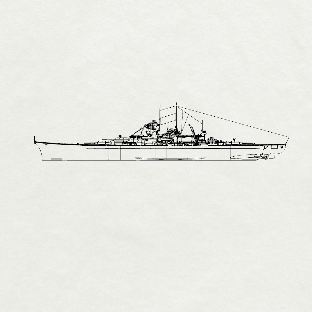 MRY-SFW SSC210 German Navy Scharnhorst-class Battlecruiser KMS Gneisenau Water Line Resin Warship Military Ship Model Hobby Collection Unassembled Unpainted