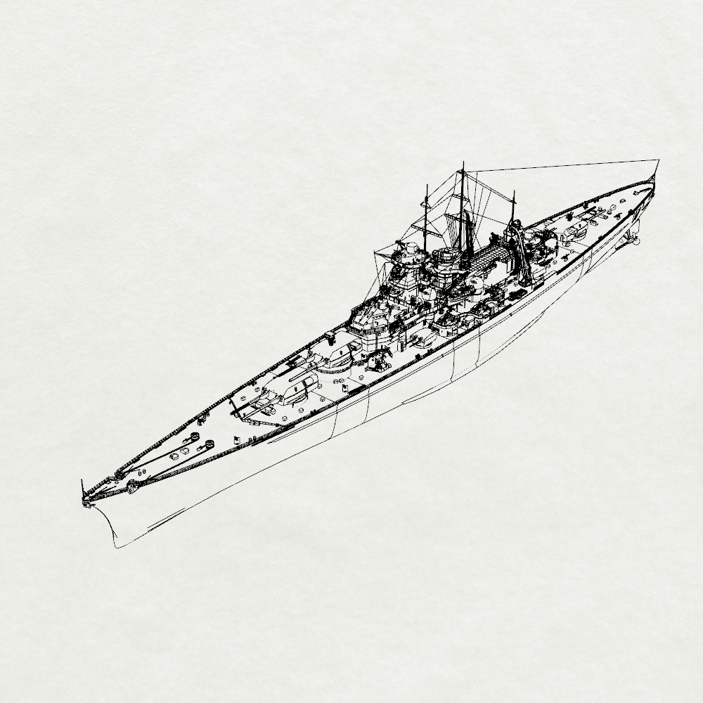 MRY-SFW SSC210 German Navy Scharnhorst-class Battlecruiser KMS Gneisenau Water Line Resin Warship Military Ship Model Hobby Collection Unassembled Unpainted