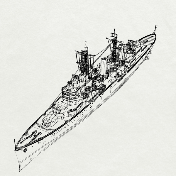 MRY-SFW SSC226S Royal Navy Edinburgh-class Belfast Light Cruiser Full Hull