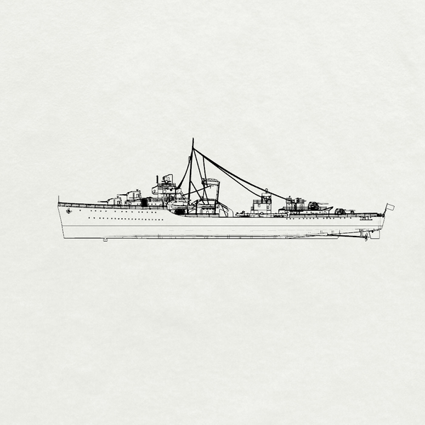 MRY-SFW SSC237  Bagley-class USS Bagley (DD-386) Destroyer Water Line Adult Collectible