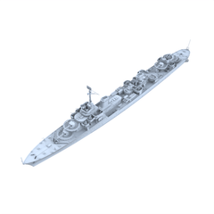 MRY-SFW SSC238 French Navy Le Fantasque-class Le Malin Large Destroyer (1944) Water Line Resin Warship Military Ship Model Hobby Collection Unassembled Unpainted
