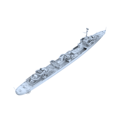 MRY-SFW SSC238 French Navy Le Fantasque-class Le Malin Large Destroyer (1944) Water Line Resin Warship Military Ship Model Hobby Collection Unassembled Unpainted