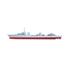 MRY-SFW SSC238S French Navy Le Fantasque-class Le Malin Large Destroyer (1944) Full Hull Resin Warship Military Ship Model Hobby Collection Unassembled Unpainted