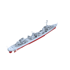 MRY-SFW SSC239S French Navy Le Fantasque-class Le Terrible Large Destroyer (1944) Full Hull Resin Warship Military Ship Model Hobby Collection Unassembled Unpainted