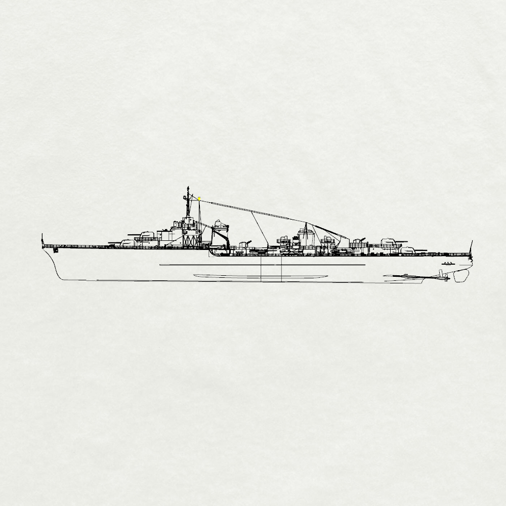MRY-SFW SSC240S French Navy Mogador-class Mogador Destroyer (1940) Full Hull Resin Warship Military Ship Model Hobby Collection Unassembled Unpainted