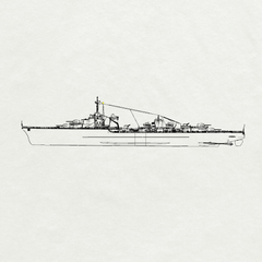 MRY-SFW SSC240 French Navy Mogador-class Mogador Destroyer (1940) Water Line Resin Warship Military Ship Model Hobby Collection Unassembled Unpainted