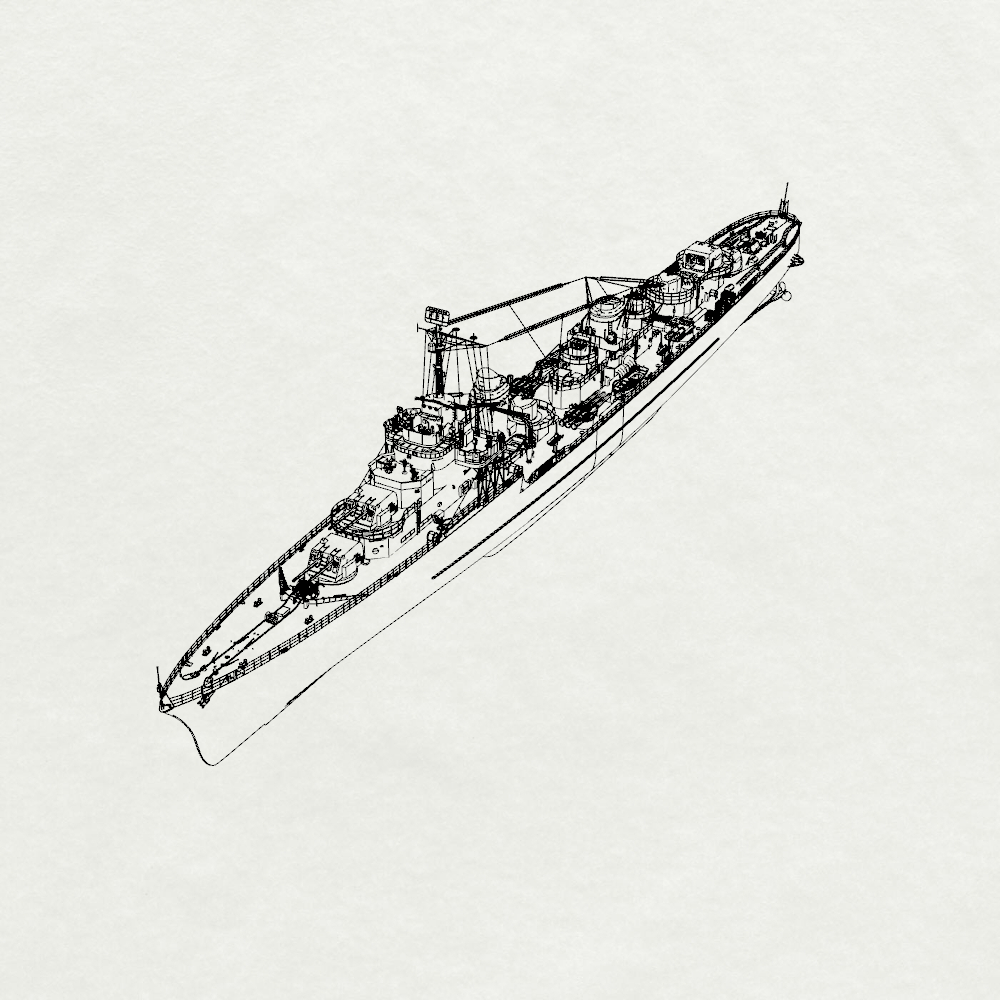 MRY-SFW SSC240 French Navy Mogador-class Mogador Destroyer (1940) Water Line Resin Warship Military Ship Model Hobby Collection Unassembled Unpainted