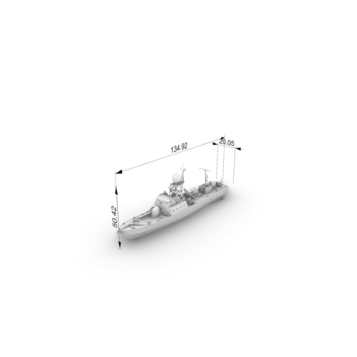 SSC149 Military Model IR La Combattante IIa Missile Boat Water Line — detail view 10