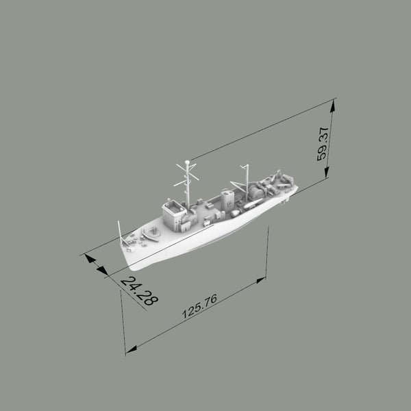 SSC166  Military Model USS Adjutant Class Minesweeper Water Line
