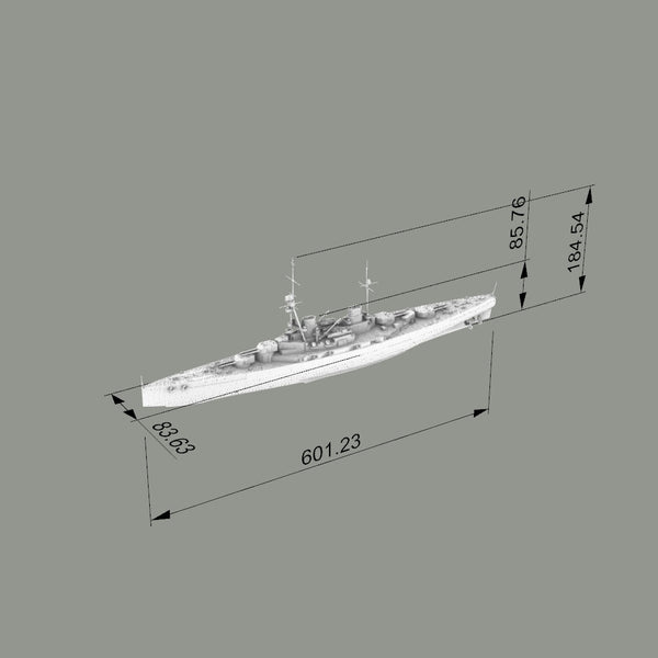 MRY-SFW SSC192 Germany SMS Derfflinger Derfflinger class Battlecruiser Water Line Resin Warship Military Ship Model Hobby Collection Unassembled Unpainted