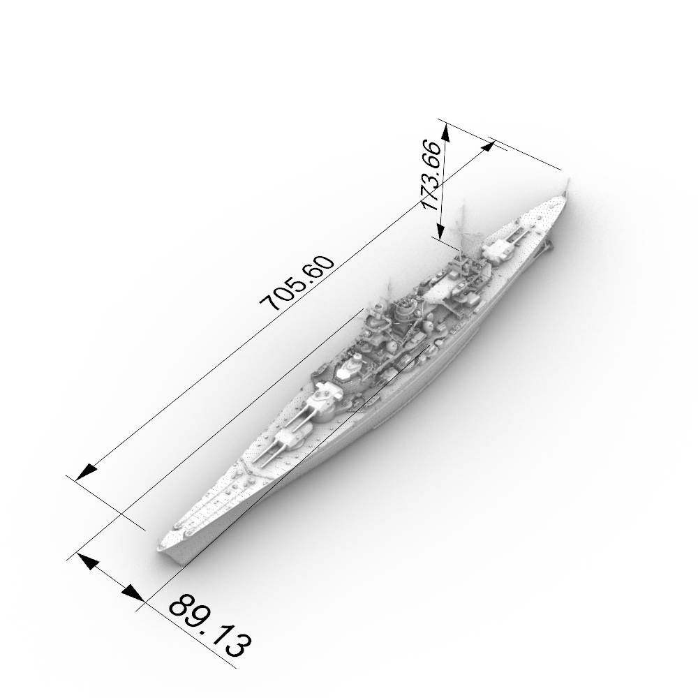 MRY-SFW SSC193 Germany KMS Scharnhorst Scharnhorst class Battlecruiser Water Line Resin Warship Military Ship Model Hobby Collection Unassembled Unpainted