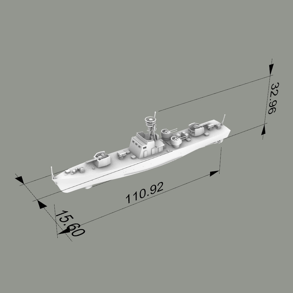 MRY-SFW SSC199 China Navy Shanghai-class Type 0111 Fast Patrol Gunboat Water Line Resin Warship Military Ship Model Hobby Collection Unassembled Unpainted