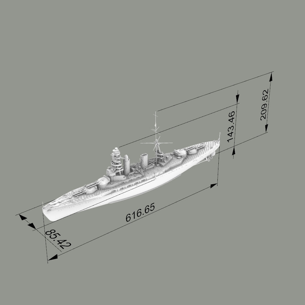 MRY-SFW SSC209 Japan Navy Nagato-class 2nd ship Mutsu Water Line Resin Warship Military Ship Model Hobby Collection Unassembled Unpainted