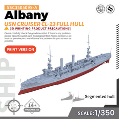 SSMODEL 509S Military Warship Model Kit US Navy Albany Protected Cruiser CL-23