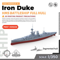 SSMODEL 591 Military Warship Model Kit HMS Iron Duke Battleship