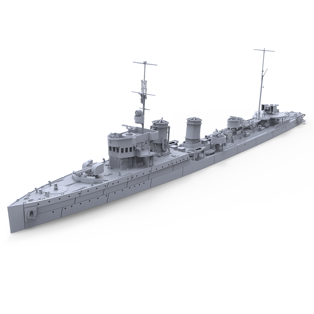 SSMODEL 732 Military Model Kit Italian Turbine Class Destroyer Turbine 1927(Bottomless Version) Main image