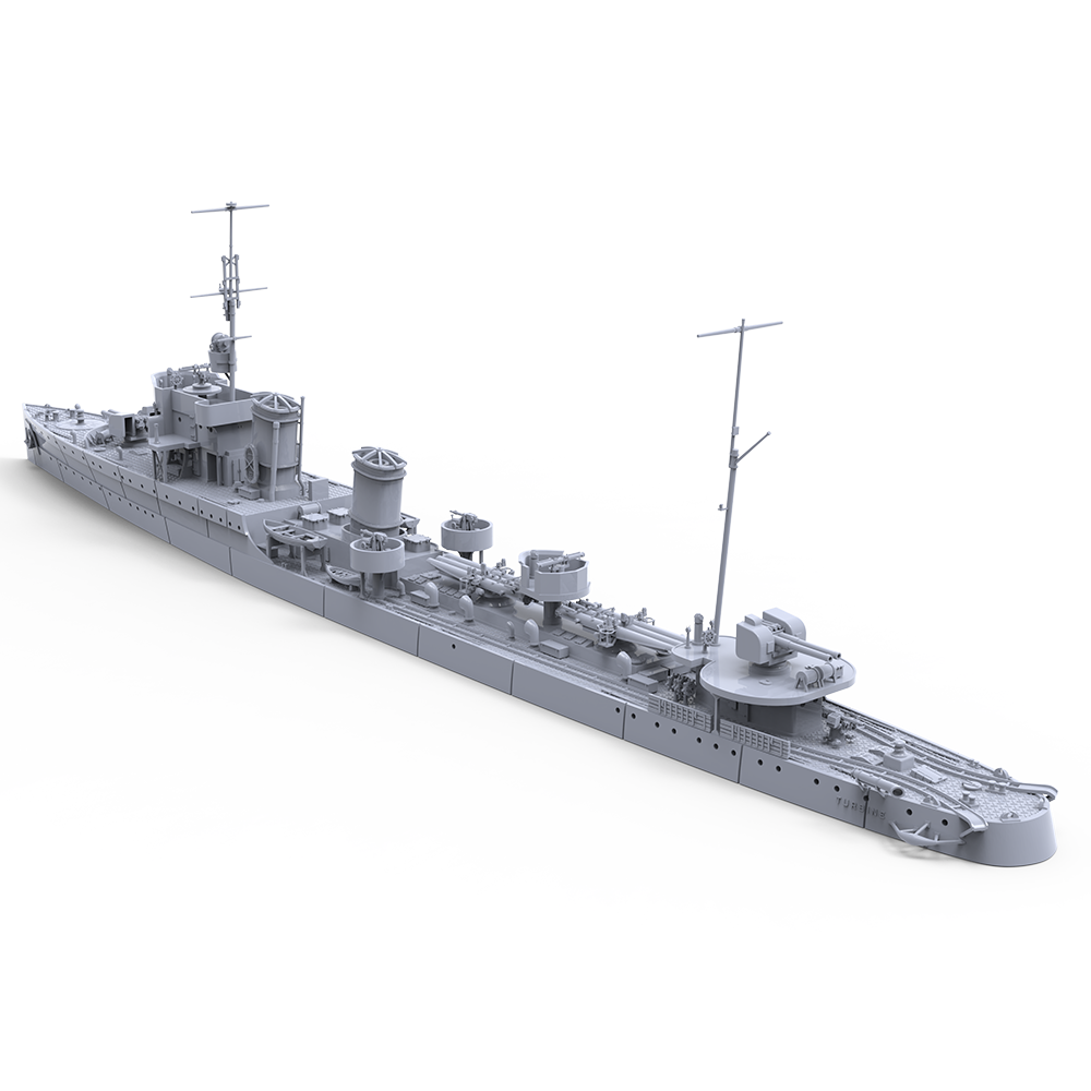 SSMODEL 732 Military Model Kit Italian Turbine Class Destroyer Turbine 1927(Bottomless Version) Secondary image
