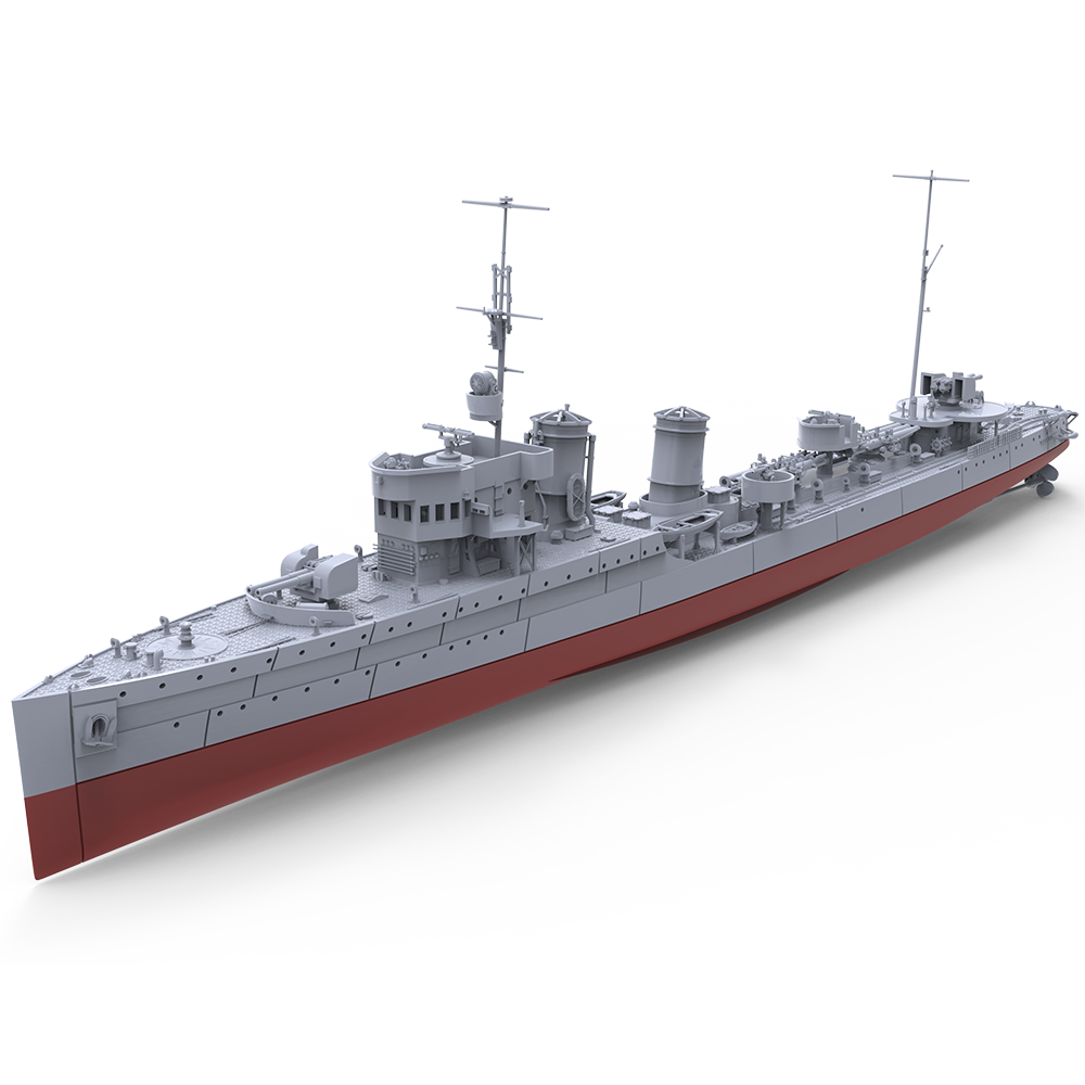 SSMODEL 732S Military Model Kit Italian Turbine Class Destroyer Turbine 1927 Full Hull Main image