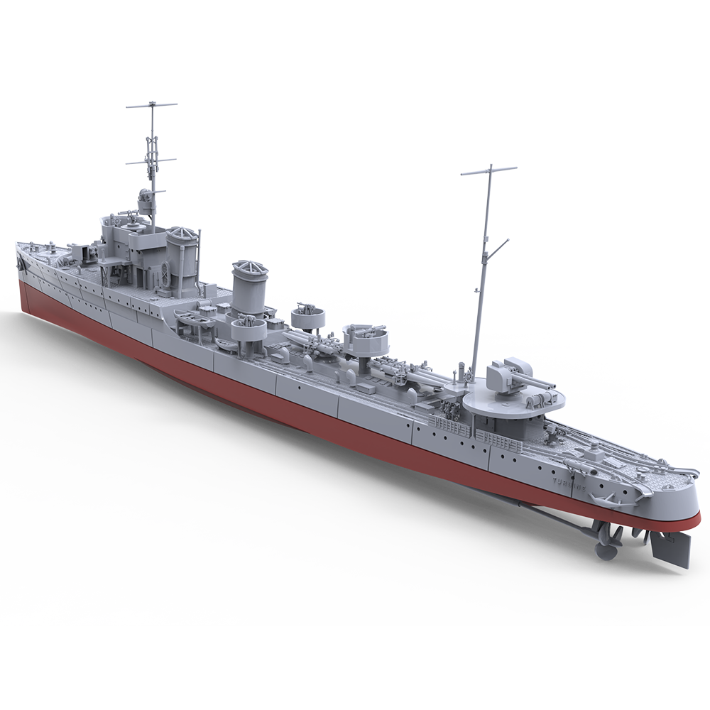 SSMODEL 732S Military Model Kit Italian Turbine Class Destroyer Turbine 1927 Full Hull Secondary image