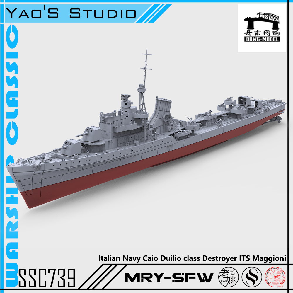 SSMODEL 739S Military Model Kit Italian Navy Caio Duilio Class Destroyer ITS Maggioni Full Hull