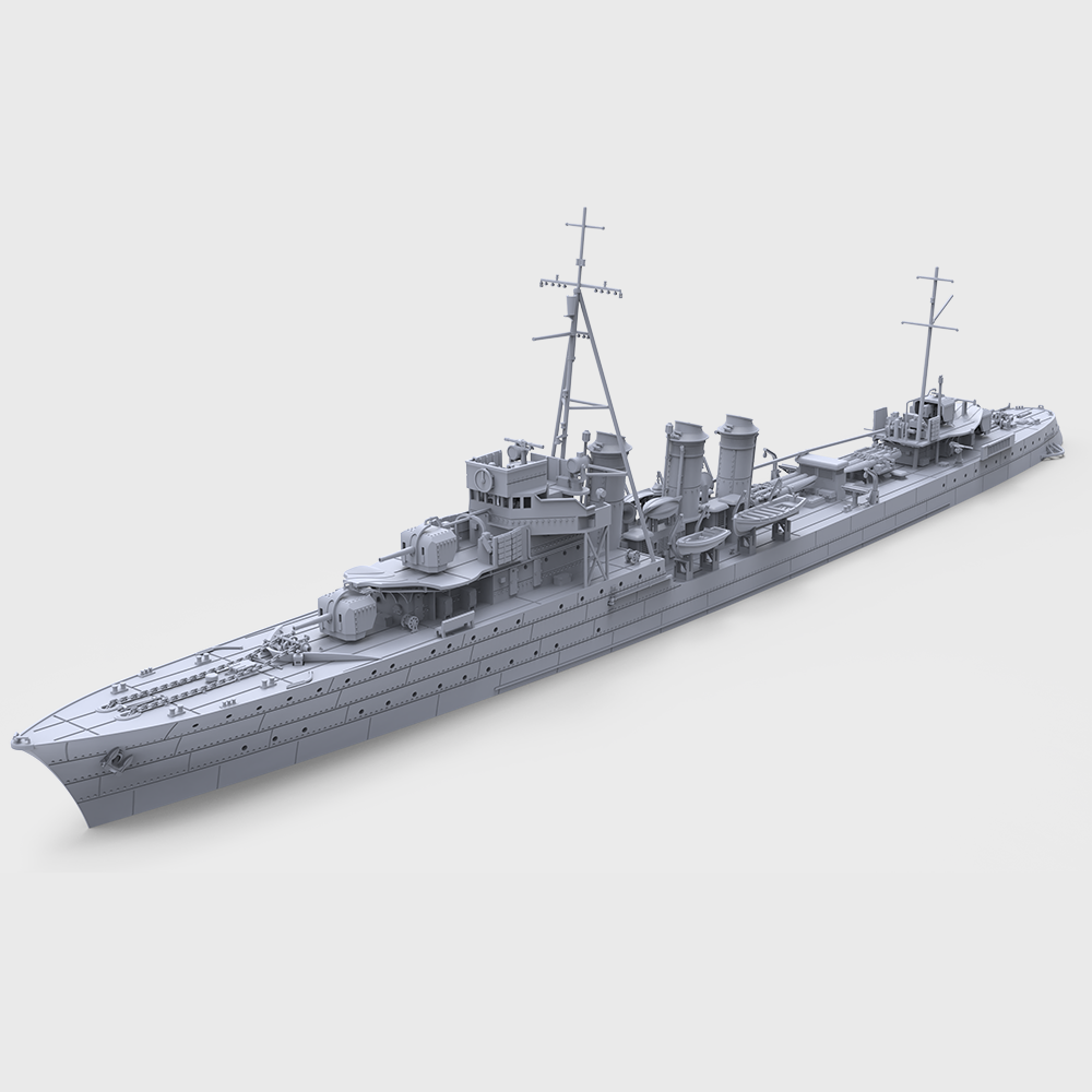 MRY-SFW 745 Military Model Kit Bourrasque-Class,French Destroyer Bourrasque, 1939(Bottomless Version) Secondary image