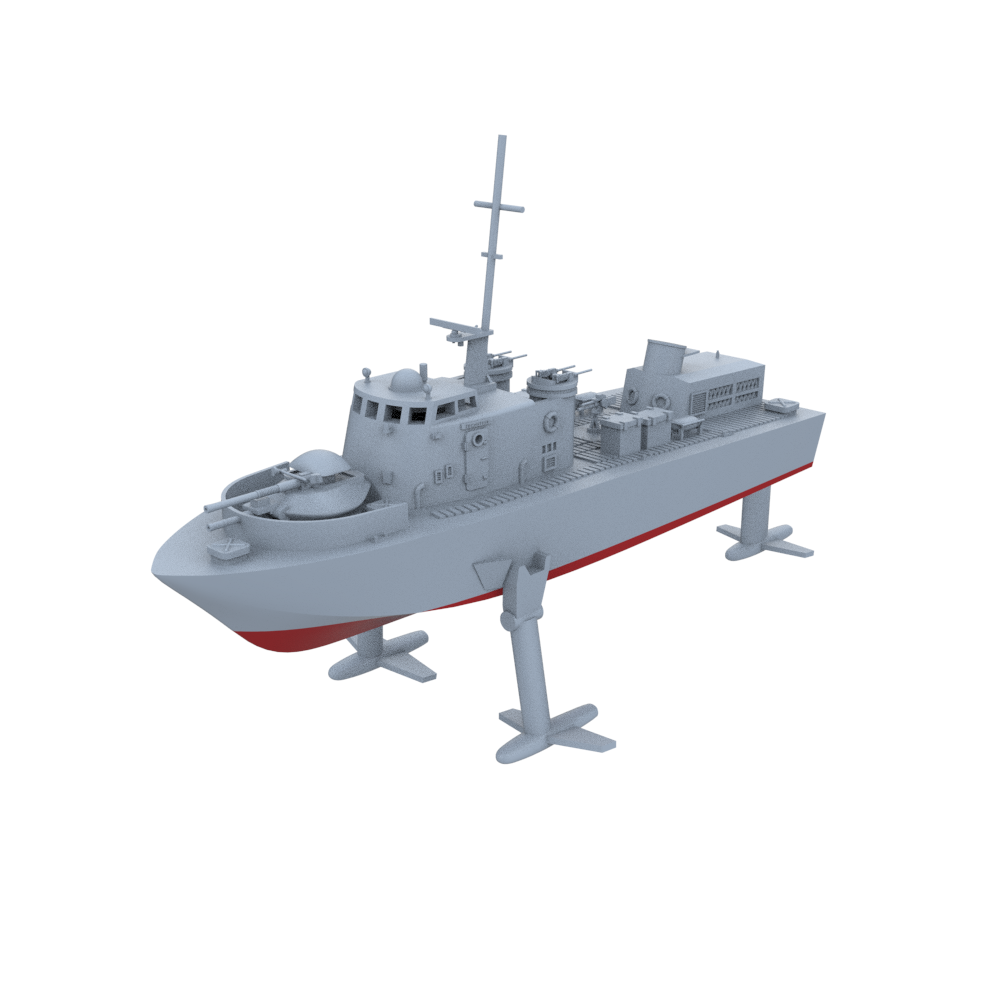 MRY-SFW SSC761S US Navy Flagstaff Class Patrol Gunboat Hydrofoil PGH-1 Full Hull Main image