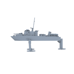 SSMODEL 761 Military Model Kit USS Flagstaff Class Patrol Gunboat Hydrofoil (PGH-1) Water Line