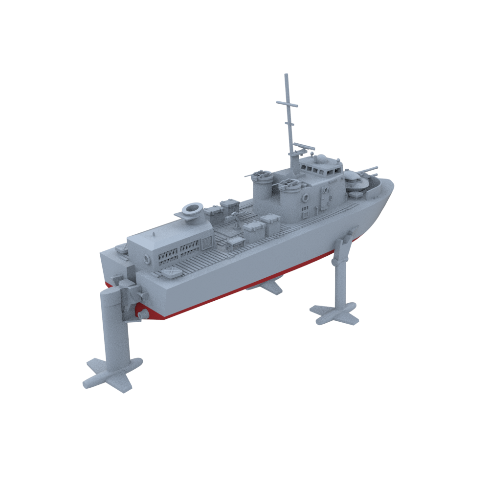 MRY-SFW SSC761S US Navy Flagstaff Class Patrol Gunboat Hydrofoil PGH-1 Full Hull Secondary image