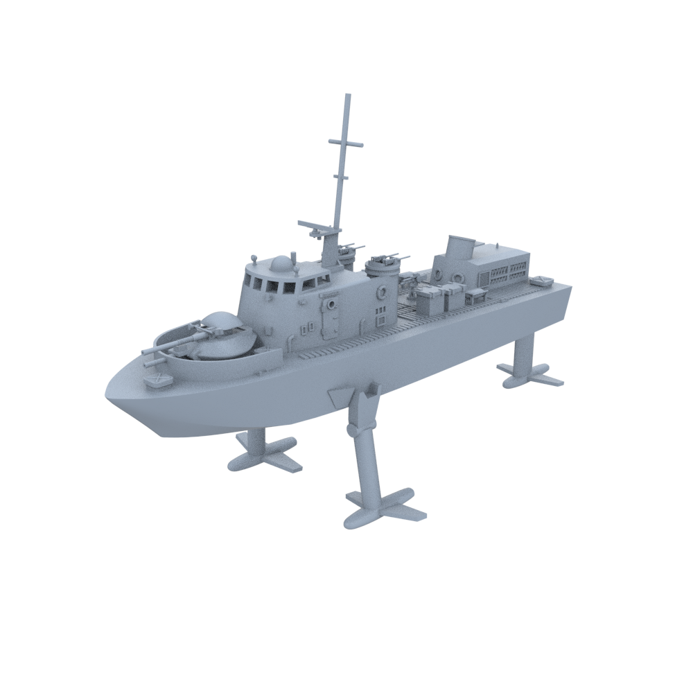 MRY-SFW SSC761 US Navy Flagstaff Class Patrol Gunboat Hydrofoil PGH-1 Water Line Main image