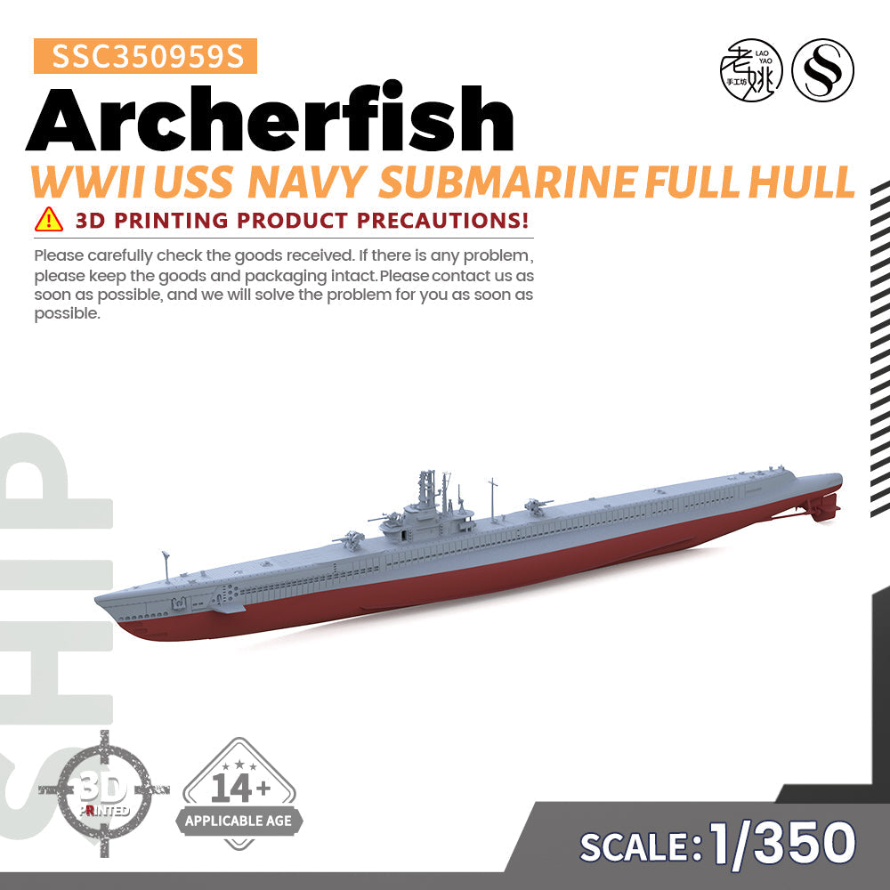 SSMODEL 959S Military Model WWII USS Navy Archerfish Submarine Full Hull Main image