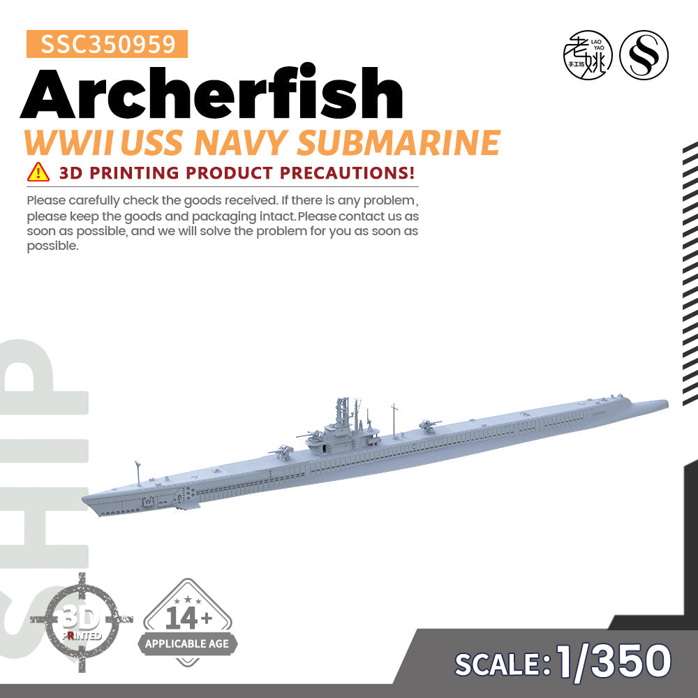 SSMODEL 959 Military Model WWII USS Navy Archerfish Submarine Main image