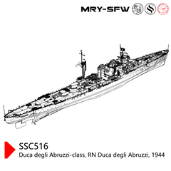 SSMODEL SS0516  Military Model Kit Duca Degli Abruzzi-Class RN Duca Degli Abruzzi 1944 Water Line