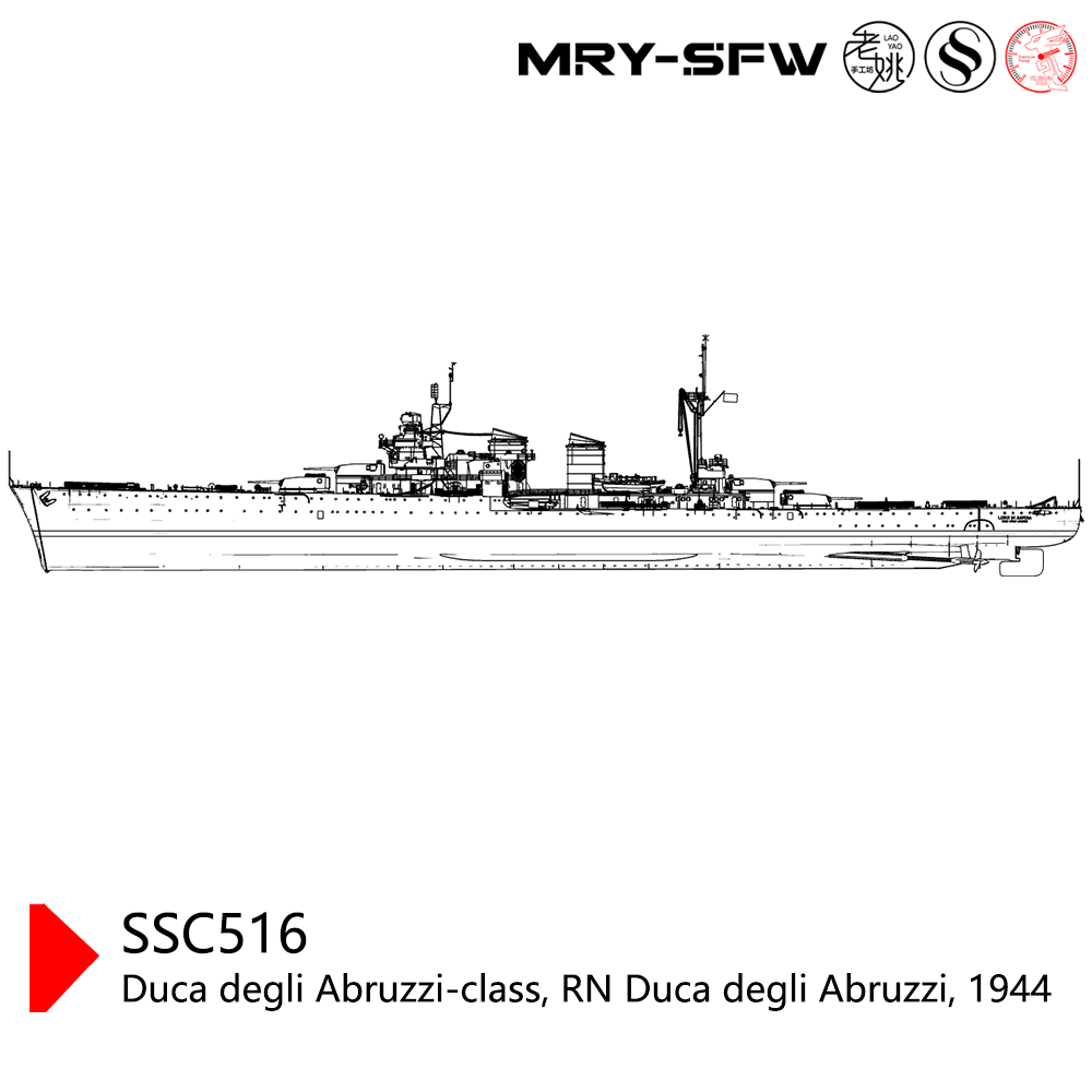 SSMODEL SS0516  Military Model Kit Duca Degli Abruzzi-Class RN Duca Degli Abruzzi 1944 Water Line