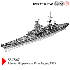 SSMODEL SSC547S Duca Degli Abruzzi-Class RN Duca Degli Abruzzi 1944 Full Hull