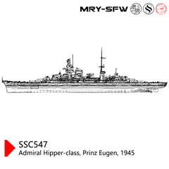 SSMODEL SSC547S Duca Degli Abruzzi-Class RN Duca Degli Abruzzi 1944 Full Hull